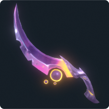 Stylized dagger, hand painted